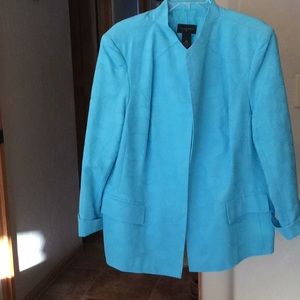 Investments II Aqua Blue Jacket 18W